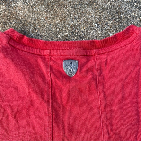 Puma Scuderia Ferrari Mens L Big Shield T-shirt Red Formula 1 Racing Italian - Picture 5 of 9